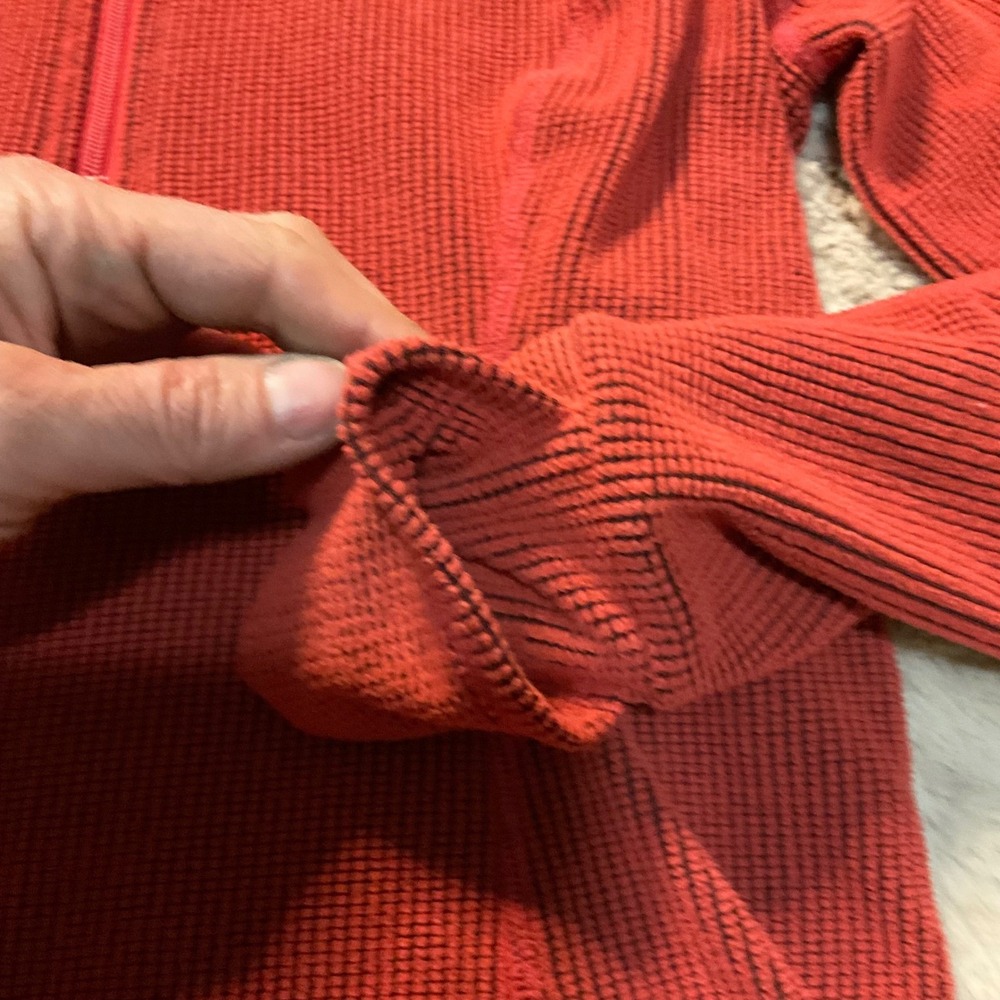 Zella Active Hoodie Pullover Top Size Small Salmon 1/4 Zip Thumb Hole Long Slve - Picture 9 of 10